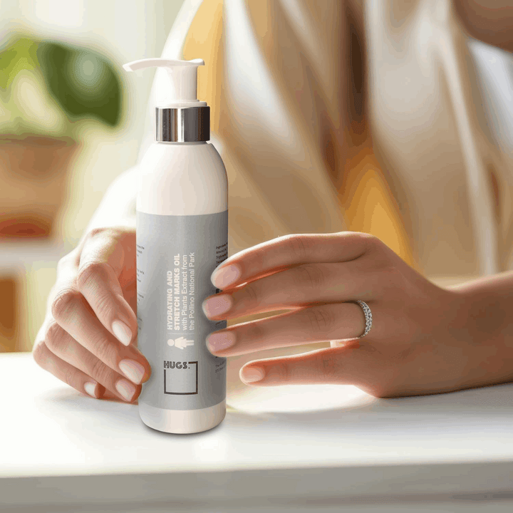 HUGS Hydrating Moisturizer & Stretch Mark Repair Oil | 88.5% Natural Formula with Nourishing Organic Oil