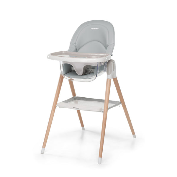 FOPPAPEDRETTI Bonito Highchair – Adjustable & Foldable Booster Chair With Reclining Seat, Grey