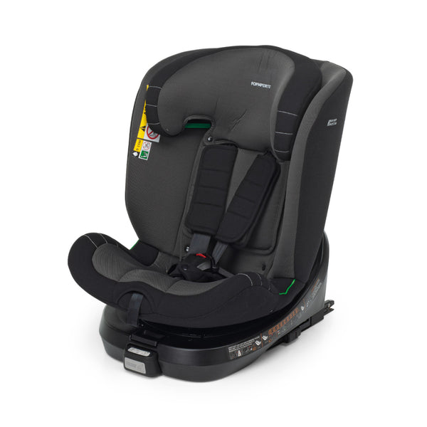 Foppapedretti iTurn i-Size Car Seat, Suitable for 0-12 Years, Booster Seat For Kids, Black.