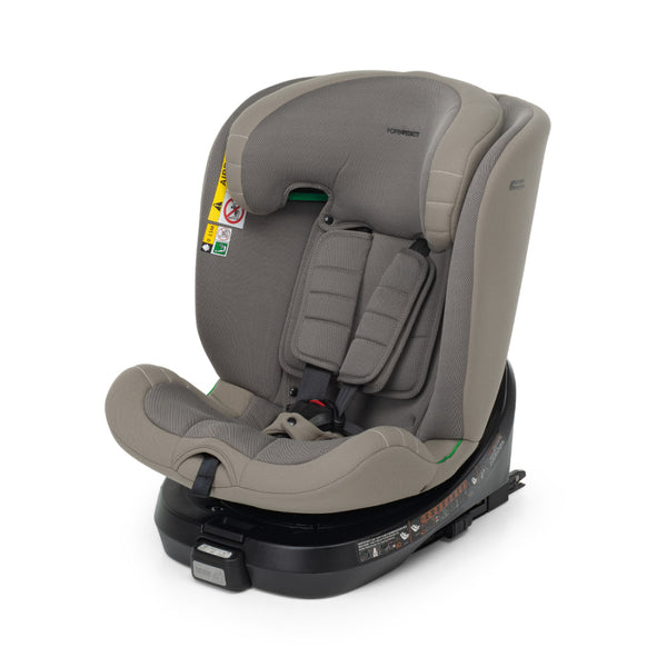 Foppapedretti iTurn i-Size Car Seat, Suitable for 0-12 Years, Booster Seat For Kids, Beige