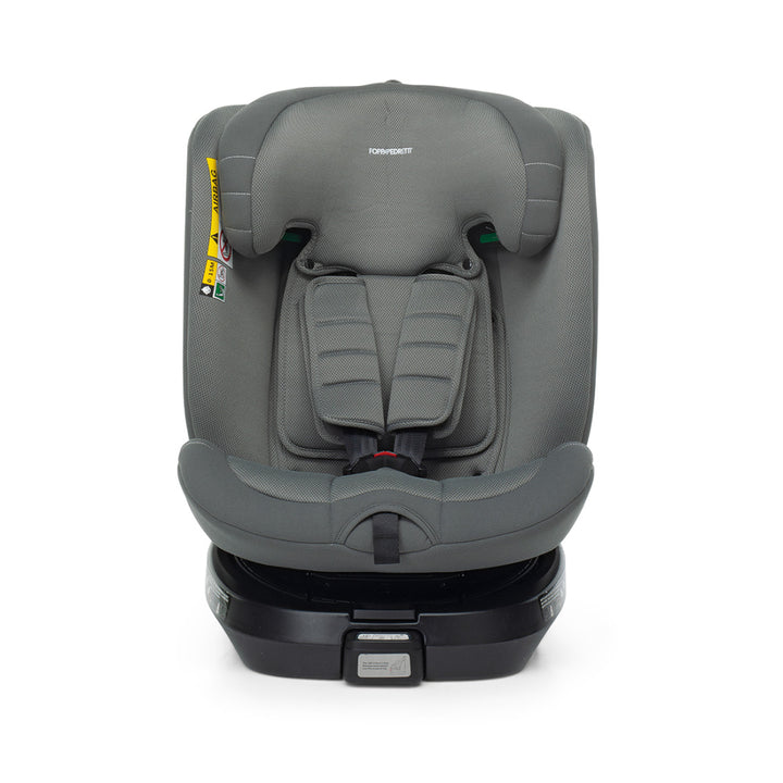 Foppapedretti iTurn i-Size Car Seat, Suitable for 0-12 Years, Booster Seat For Kids, Gray.