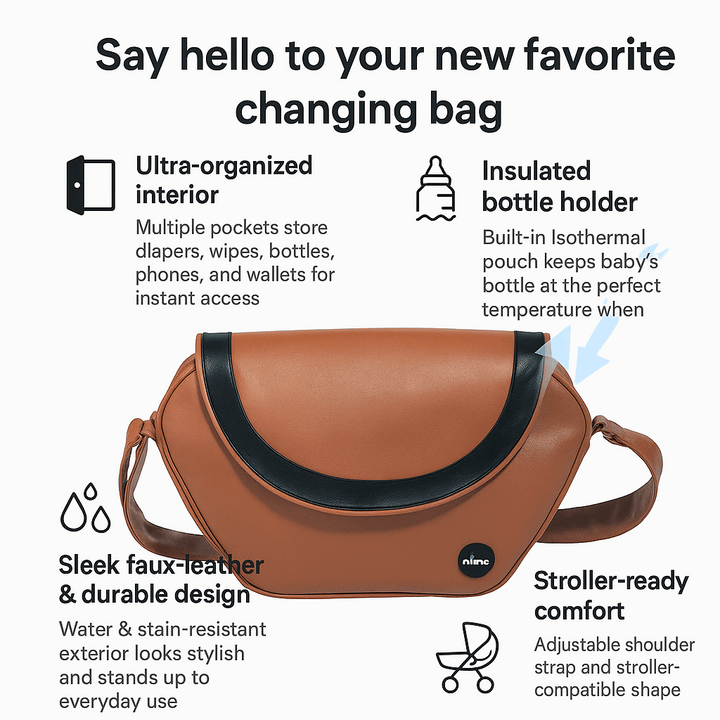 Mima Trendy Changing Bag, Brown.