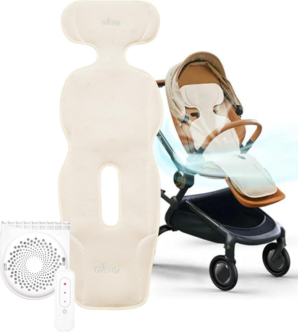 MIMA FLO Cool Air Seat Pad, Beige - DONUT.