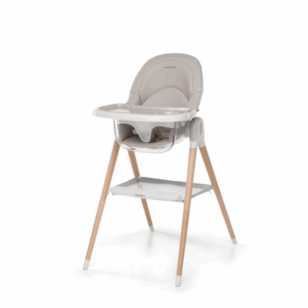 Foppapedretti Bonito Highchair – Adjustable & Foldable Booster Chair With Reclining Seat, Beige