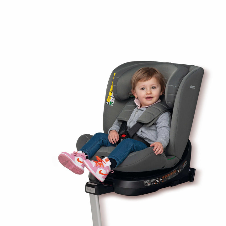 Foppapedretti iTurn i-Size Car Seat, Suitable for 0-12 Years, Booster Seat For Kids, Black.