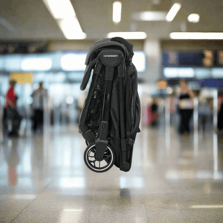 Foppapedretti Ciao Stroller – Stylish, Lightweight, and Compact Baby Stroller, Black.