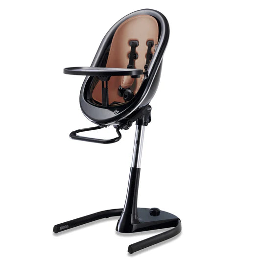 MIMA MOON BLACK HIGH CHAIR WITH CAMEL SEAT PAD