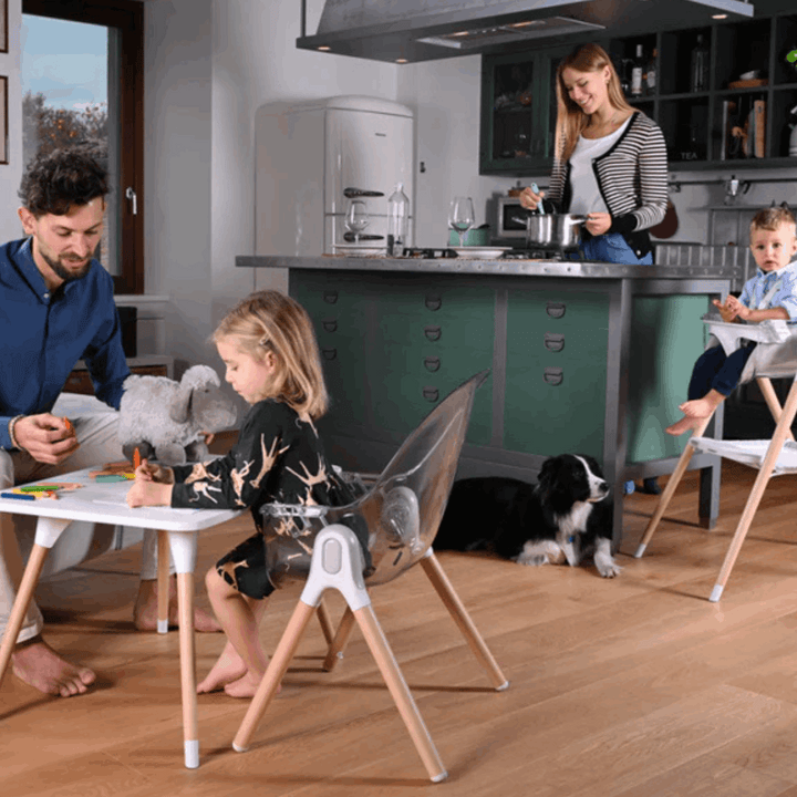 Foppapedretti Bonito Highchair – Adjustable & Foldable Booster Chair With Reclining Seat, Beige