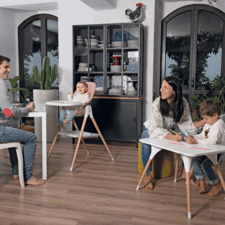 Foppapedretti Bonito Highchair – Adjustable & Foldable Booster Chair With Reclining Seat, Grey.