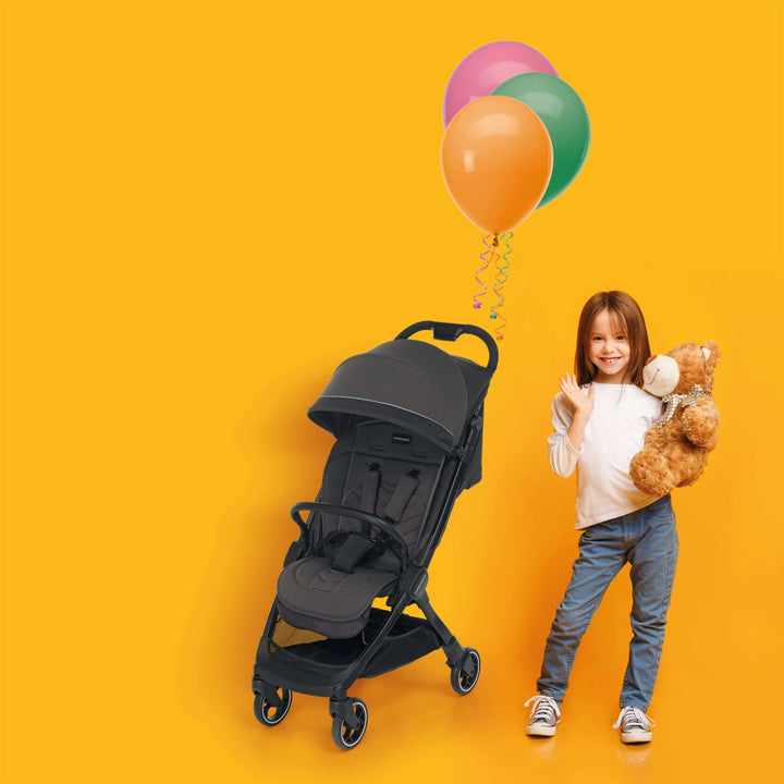Foppapedretti Ciao Stroller – Stylish, Lightweight, and Compact Baby Stroller, Gray.