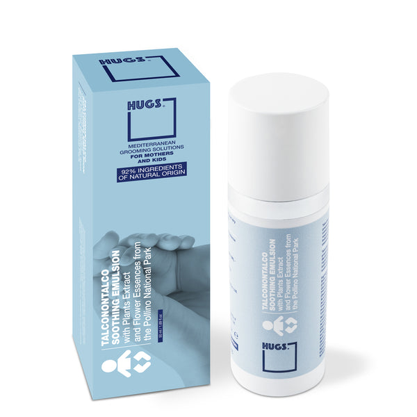 HUGS DISTRICT Talconontalco Soothing Emulsion Cream | 92% Natural Ingredients | Plant Extracts & Flower Essences for Baby's Dry Skin