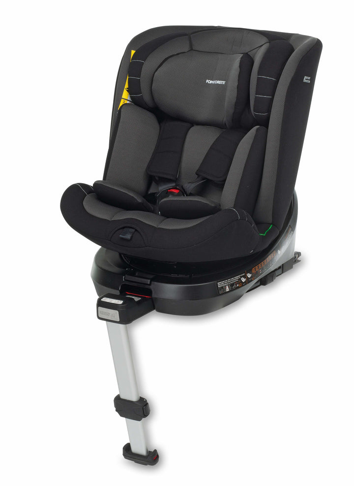 Foppapedretti iTurn i-Size Car Seat, Suitable for 0-12 Years, Booster Seat For Kids, Black.