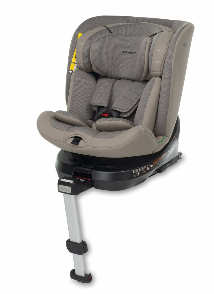 Foppapedretti iTurn i-Size Car Seat, Suitable for 0-12 Years, Booster Seat For Kids, Beige