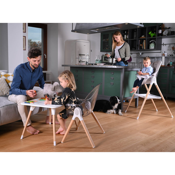Foppapedretti Bonito Highchair – Adjustable & Foldable Booster Chair With Reclining Seat, Pink.