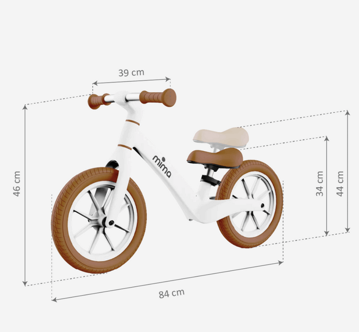 Mima Zoom Lite Balance Bike, White.